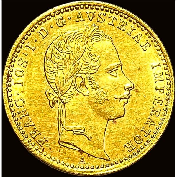 1861 Austria Gold 1 Ducat .4489oz CHOICE BU