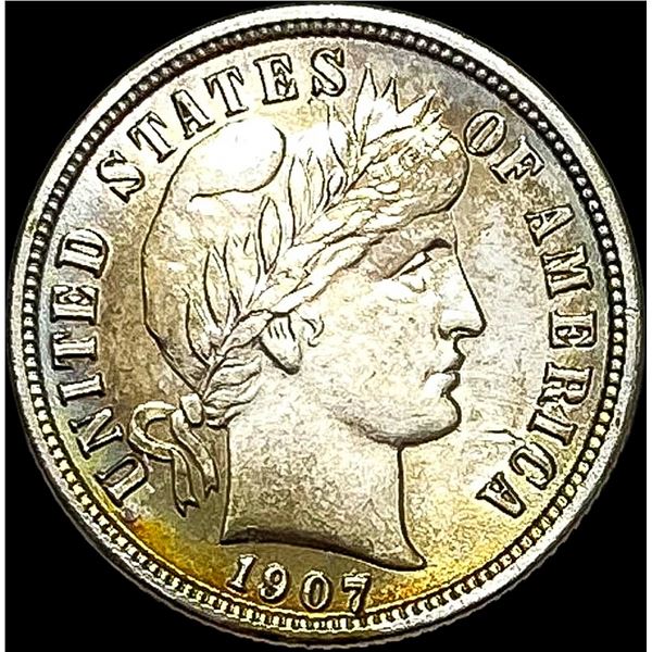 1907-D Silver Barber Dime UNCIRCULATED