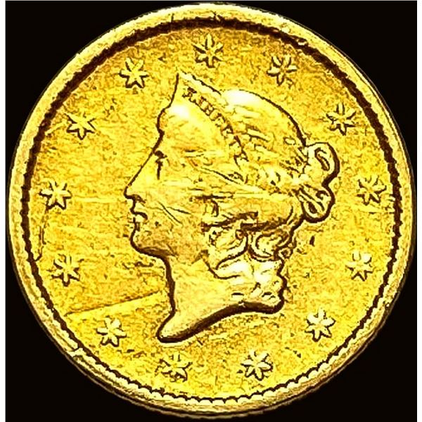 1851-C Gold $1 Liberty Head NEARLY UNCIRCULATED