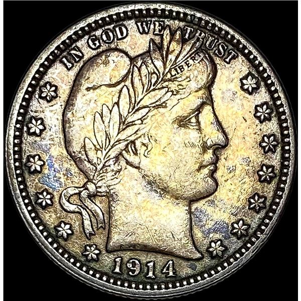 1914 Barber Quarter NEARLY UNCIRCULATED