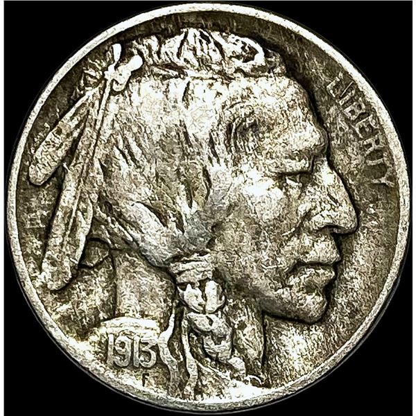 1913-D Buffalo Nickel Type 2 NEARLY UNCIRCULATED