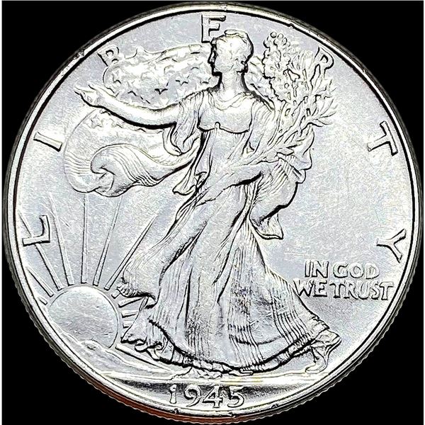 1945 Walking Liberty Half Dollar CLOSELY UNCIRCULATED