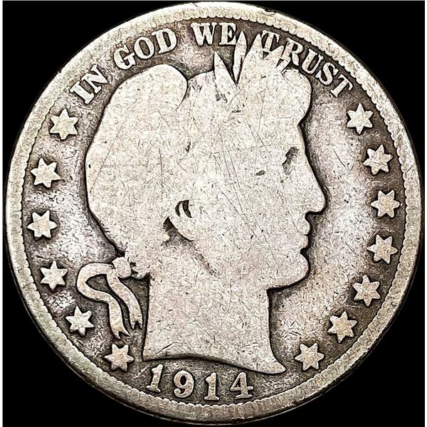 1914 Barber Silver Half Dollar NICELY CIRCULATED