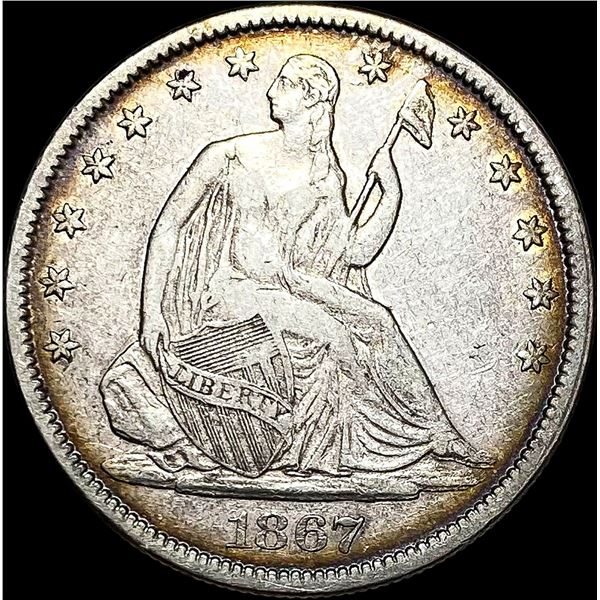 1867 Seated Liberty Half Dollar NEARLY UNCIRCULATED
