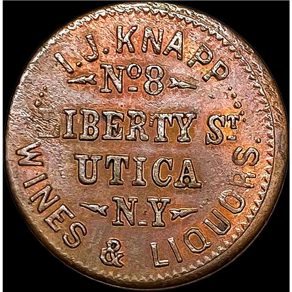 1863 Civil War Token NY IOU Cent HIGH GRADE