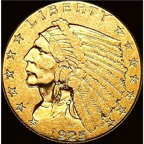 1925 Indian Head Gold $2.50 Quarter Eagle LIGHTLY CIRCULATED