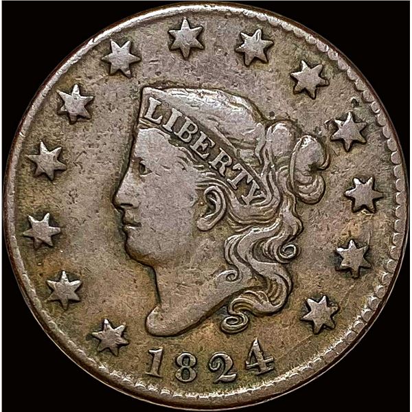 1824 Coronet Head Large Cent LIGHTLY CIRCULATED