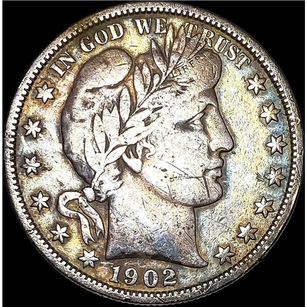 1902 Silver Half Dollar (Barber) LIGHTLY CIRCULATED
