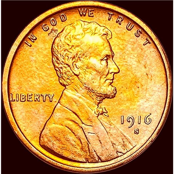 1916-S Lincoln Wheat Cent CHOICE BU