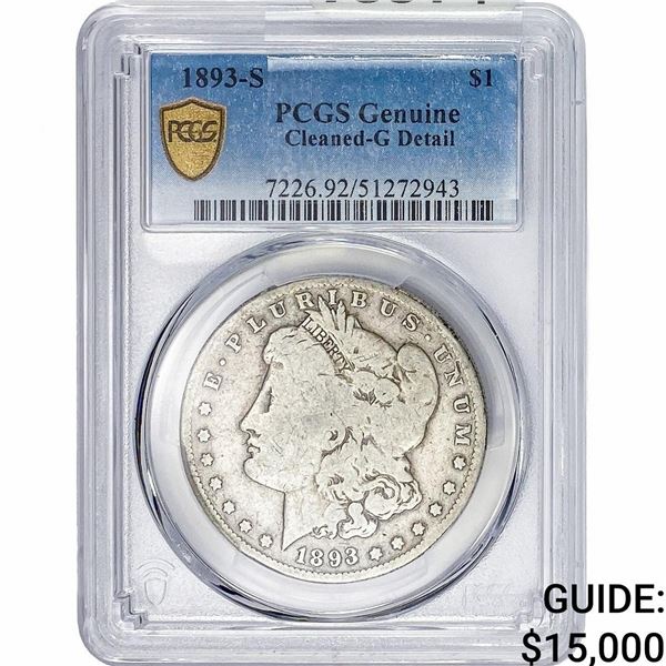 1893-S Morgan Silver Dollar PCGS Genuine