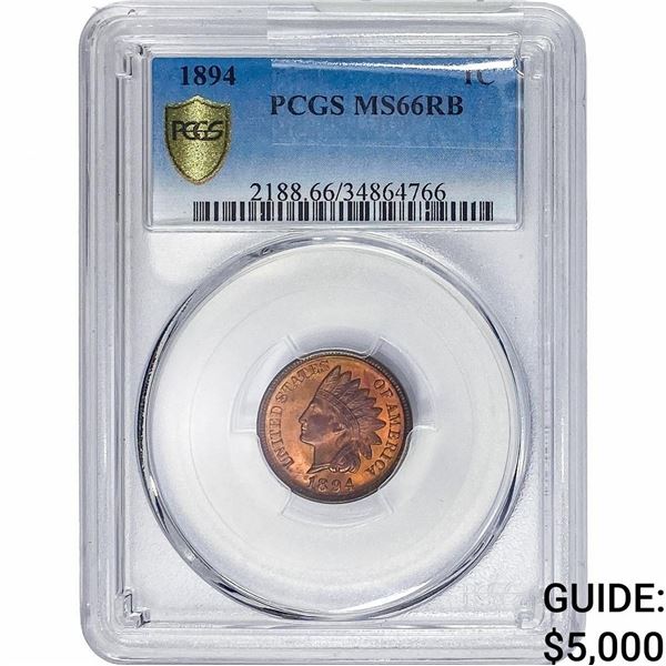 1894 Indian Head Cent PCGS MS66 RB