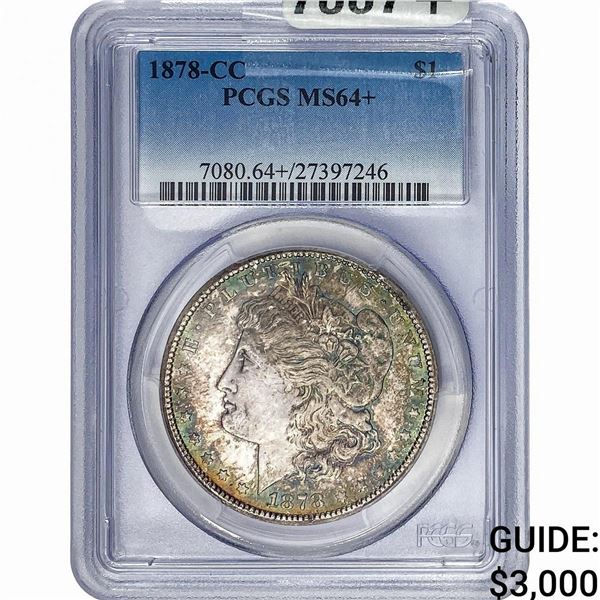 1878-CC Morgan Silver Dollar PCGS MS64+