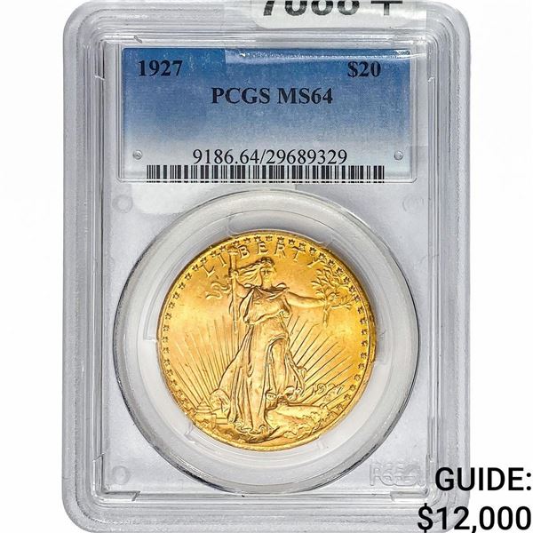 1927 $20 Gold Double Eagle PCGS MS64