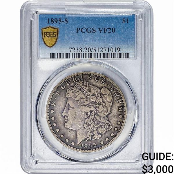 1895-S Morgan Silver Dollar PCGS VF20