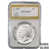 Image 1 : 1921 Silver Peace Dollar PGA MS64