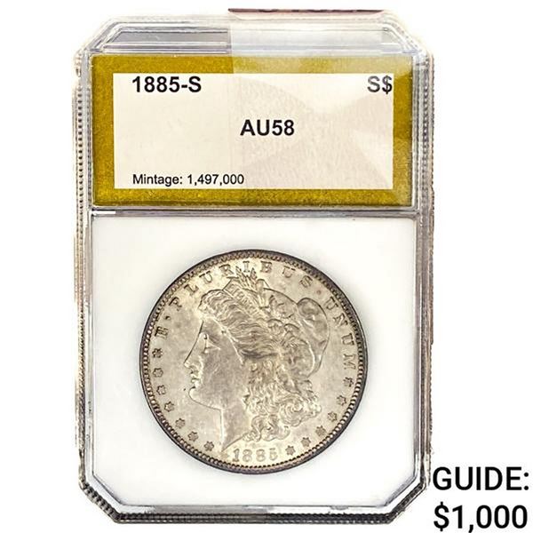 1885-S Morgan Silver Dollar PGA AU58
