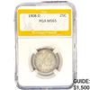 Image 1 : 1908-D Barber Quarter PGA MS65