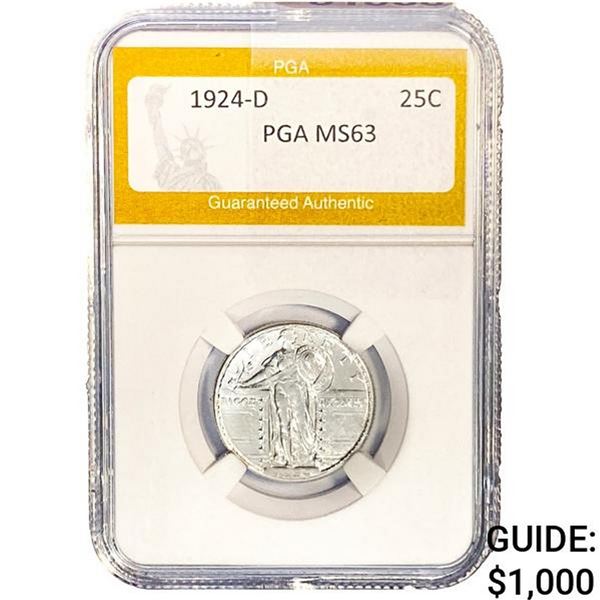 1924-D Standing Liberty Quarter PGA MS63