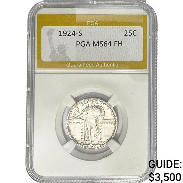1924-S Standing Liberty Quarter PGA MS64 FH
