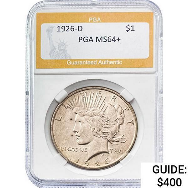 1926-D Silver Peace Dollar PGA MS64+