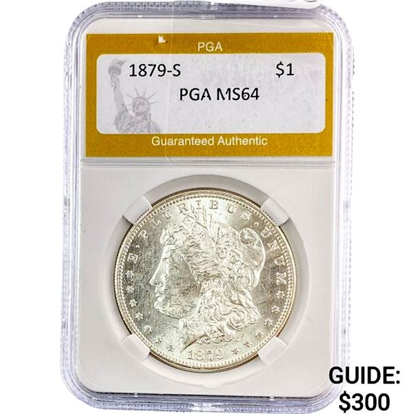 1879-S Morgan Silver Dollar PGA MS64
