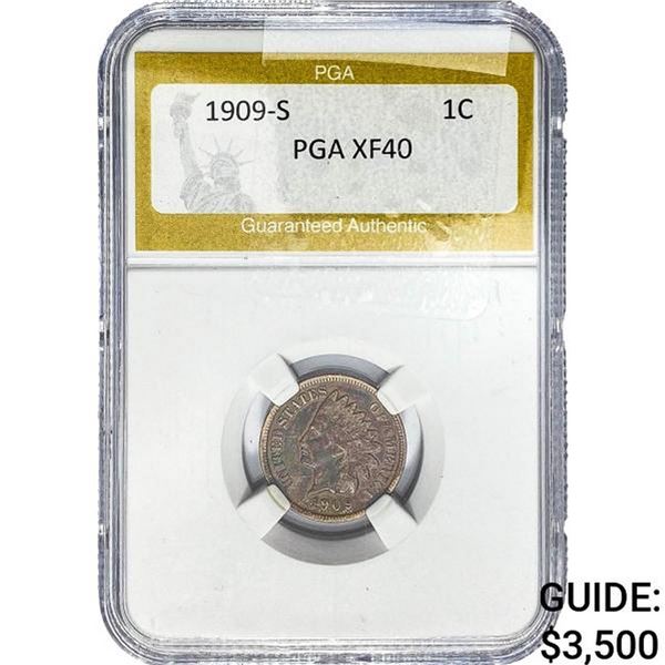 1909-S Indian Head Cent PGA XF40