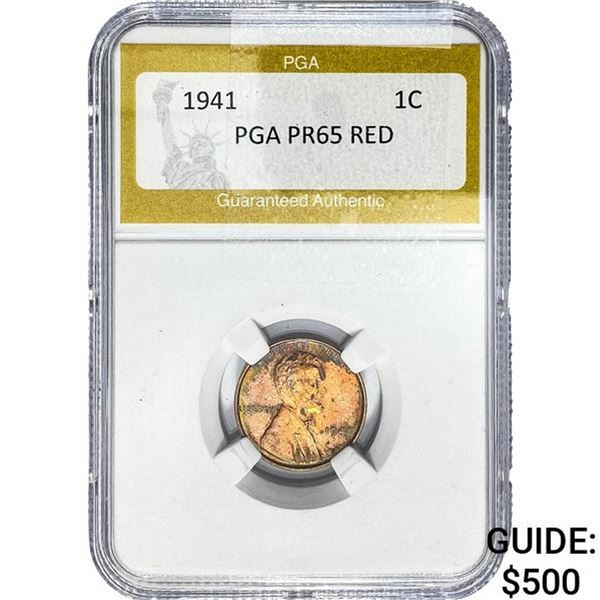 1941 Wheat Cent PGA PR65 Red