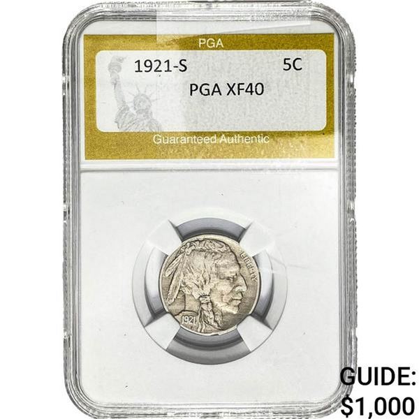 1921-S Buffalo Nickel PGA XF40