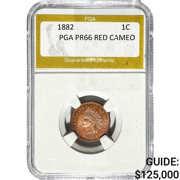 1882 Indian Head Cent PGA PR66 Red Cameo
