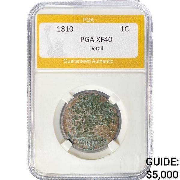 1810 Classic Head Large Cent PGA XF40 Detail