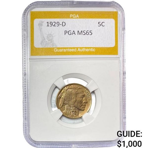 1929-D Buffalo Nickel PGA MS65