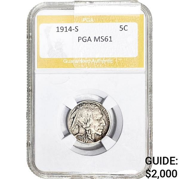 1914-S Buffalo Nickel PGA MS61