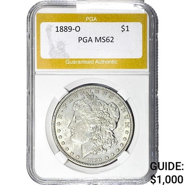 1889-O Morgan Silver Dollar PGA MS62