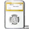 1853-O Seated Liberty Quarter PGA AU55