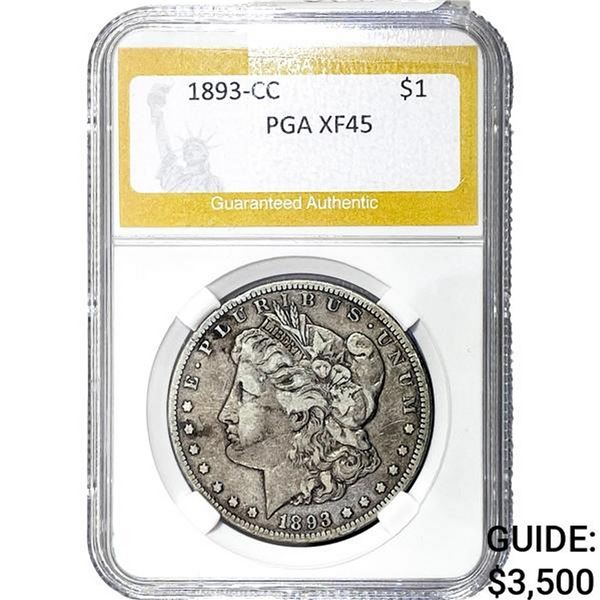 1893-CC Morgan Silver Dollar PGA XF45