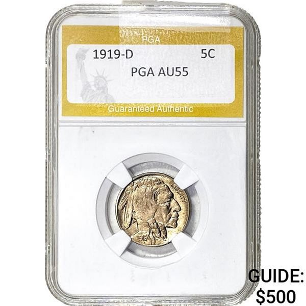 1919-D Barber Nickel PGA AU55