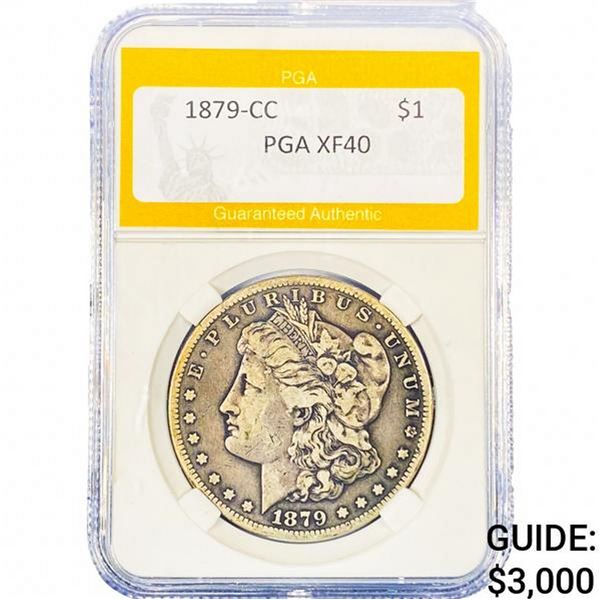 1879-CC Morgan Silver Dollar PGA XF40