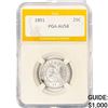 1891 Seated Liberty Quarter PGA AU58