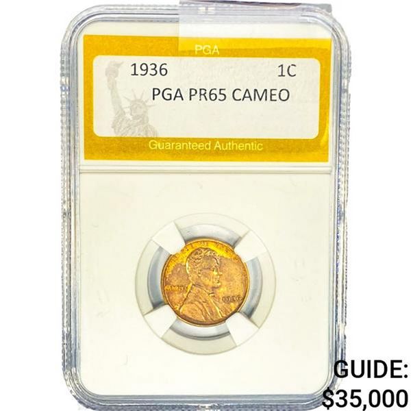 1936 Wheat Cent PGA PR65 CAMEO