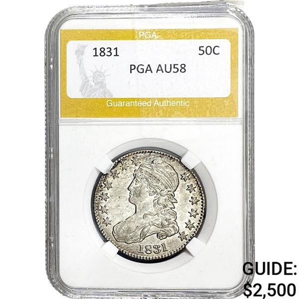 1831 Capped Bust Half Dollar PGA AU58