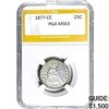 1877-CC Seated Liberty Quarter PGA MS63