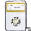 Image 1 : 1907 Mercury Silver Dime PGA MS65