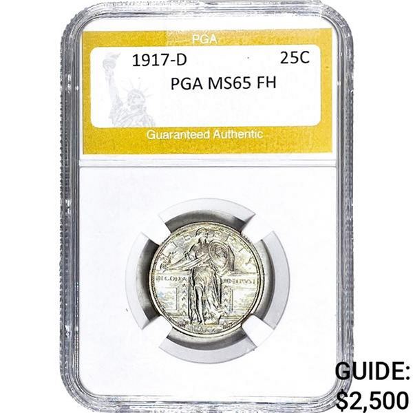 1917-D Standing Liberty Quarter PGA MS65 FH