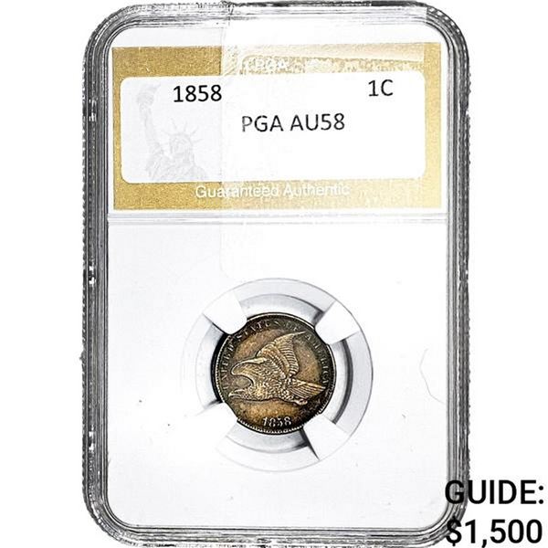 1858 Flying Eagle Cent PGA AU58