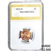 Image 1 : 1911-D Wheat Cent PGA MS65 Red