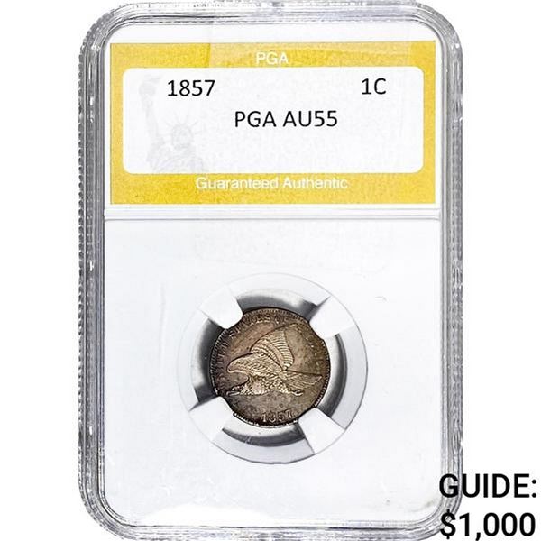 1857 Flying Eagle Cent PGA AU55