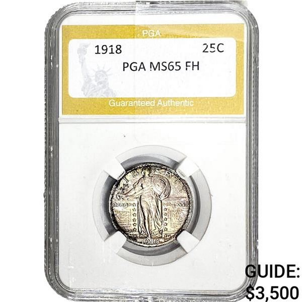 1918 Standing Liberty Quarter PGA MS65 FH