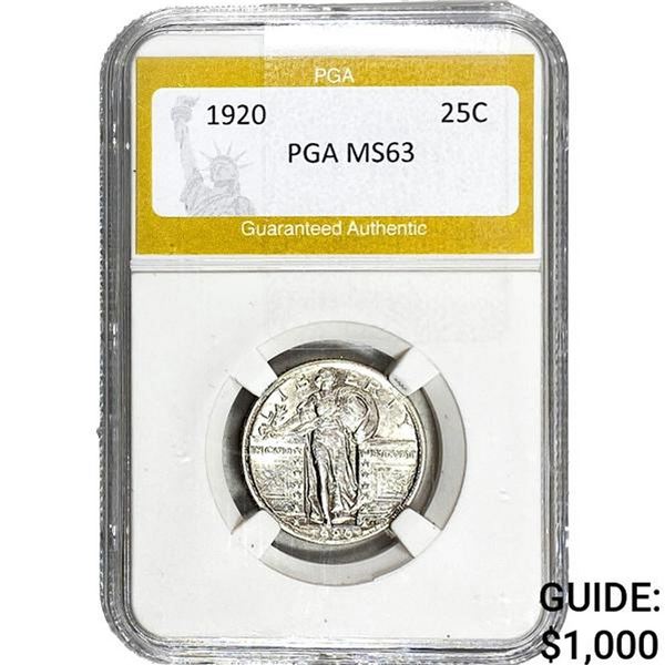 1920 Standing Liberty Quarter PGA MS63