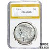1921 Silver Peace Dollar PGA MS63+
