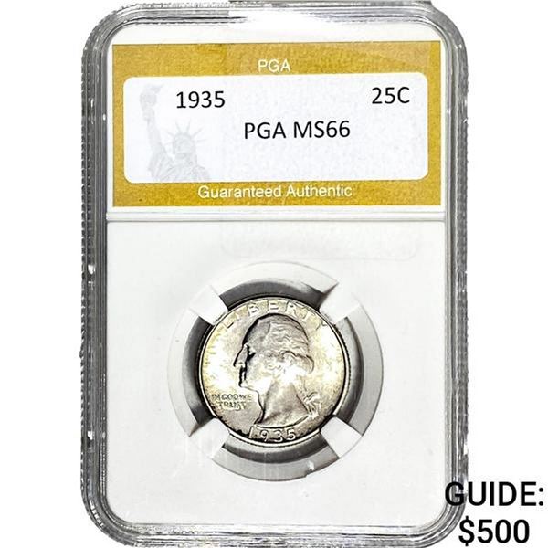 1935 Washington Silver Quarter PGA MS65